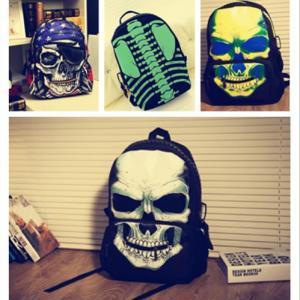 Quirky Pirates Backpack Punk Skull Skeleton Bags..