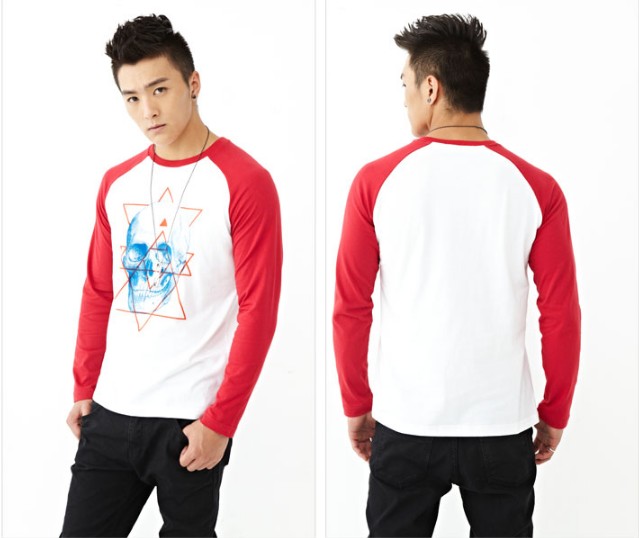 Men T-shirts Skeleton Geometry Printed Shirt Edgy Creative on Luulla