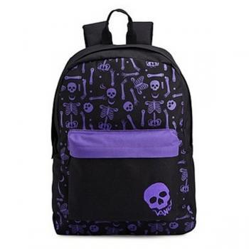 Super Cool Backpack Skeleton Wave Lace Bags Sweet Rudder Bag Boy Girl ...