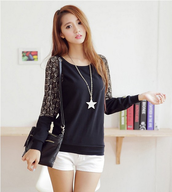 Pretty Lace Sweaters Women's Skull Head Loose Sweater Fashion on Luulla